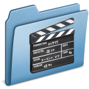 Blue Movies Old Icon 128x128 png